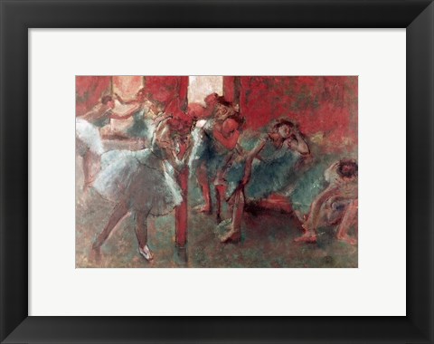 Framed Dancers at Rehearsal - red Print