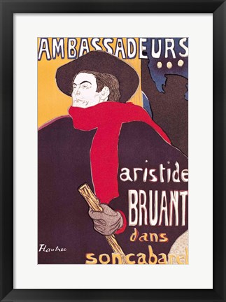 Framed Poster advertising Aristide Bruant Print
