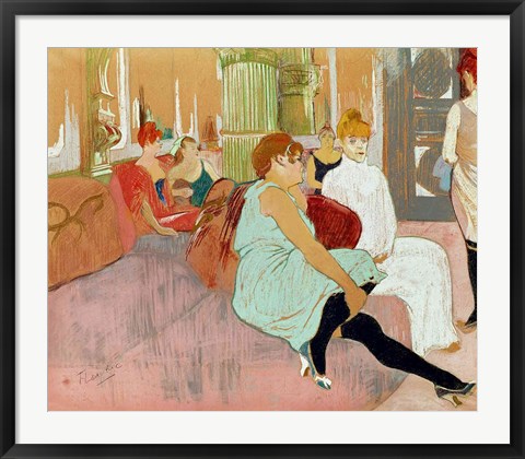 Framed In the Salon at the Rue des Moulins, 1894 Print