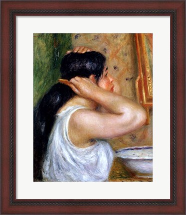 Framed Girl Combing her Hair, 1907 Print