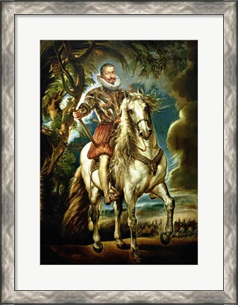 Framed Equestrian portrait of the Duke of Lerma Print