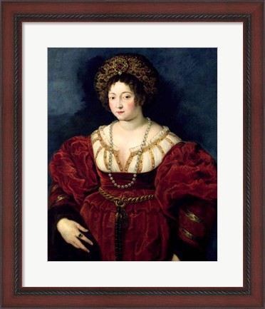 Framed Posthumous portrait of Isabella d&#39;Este Print