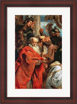 Framed Adoration of the Magi - red garment Print