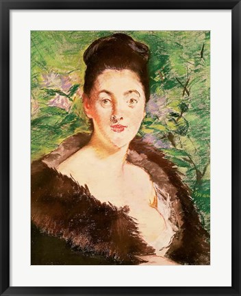 Framed Woman in a fur coat Print