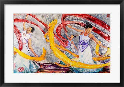 Framed Ribbon Dancers Print