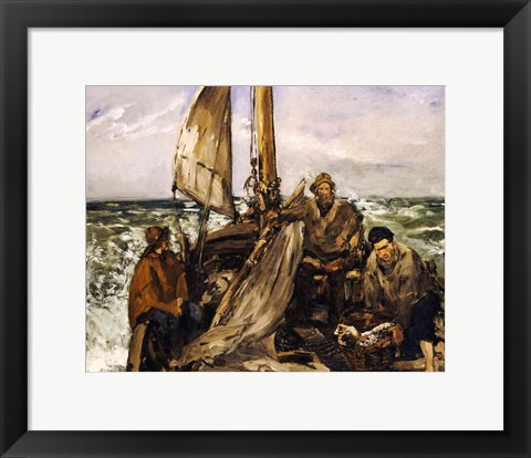 Framed Workers of the Sea, 1873 Print