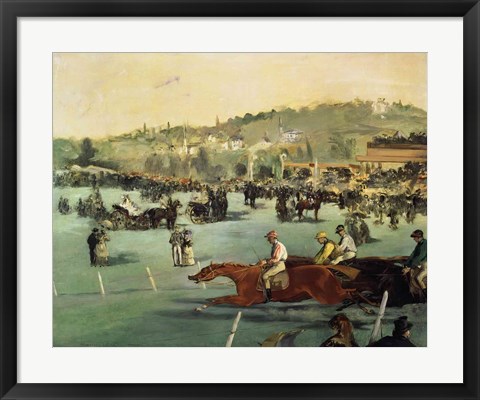 Framed Horse Racing, 1872 Print