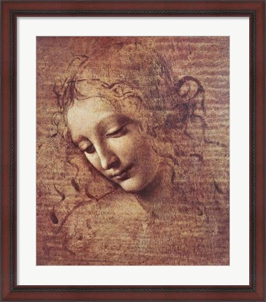Framed Head of a Young Woman with Tousled Hair Print