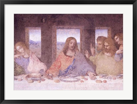 Framed Last Supper, (post restoration) D Print