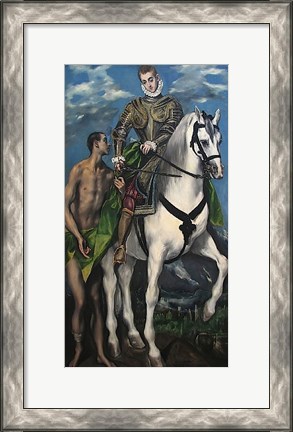 Framed Saint Martin and the Begger 1597-99 Print