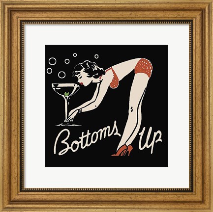 Framed Bottoms Up Print