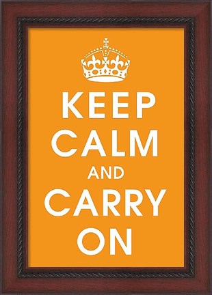 Framed Keep Calm (orange) Print