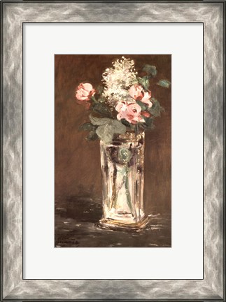Framed Flowers in a Vase, Ca. 1882 Print