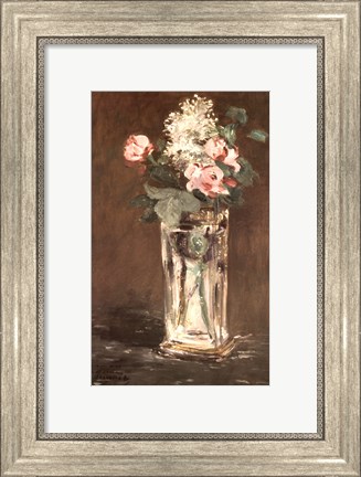 Framed Flowers in a Vase, Ca. 1882 Print