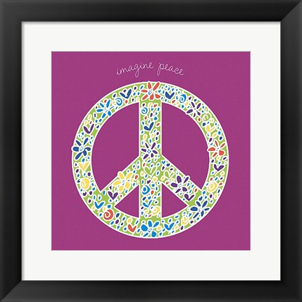 Framed Imagine Peace Print