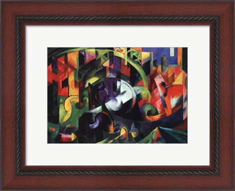 Framed Abstract with Cattle Print