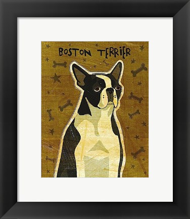Framed Boston Terrier Print