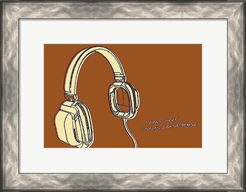 Framed Lunastrella Headphones Print