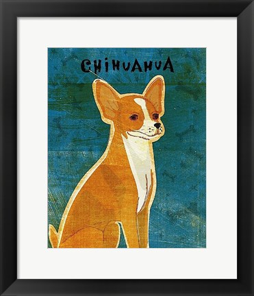 Framed Chihuahua (red) Print