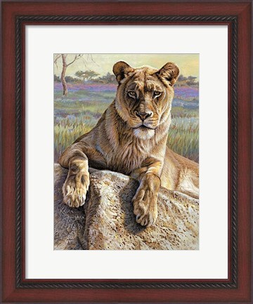 Framed Serengeti Lioness Print