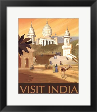 Framed Visit India Print
