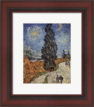 Framed Country Road in Provence by Night, c. 1890 Print