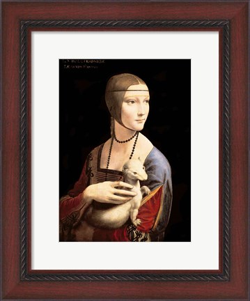 Framed Lady with the Ermine Print