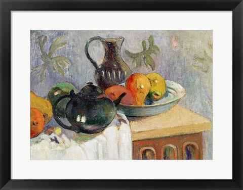 Framed Teiera, Brocca e Frutta, 1899 Print