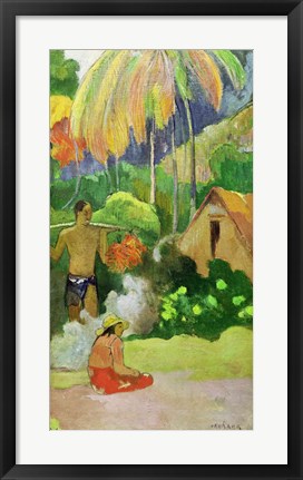 Framed Landscape in Tahiti Print