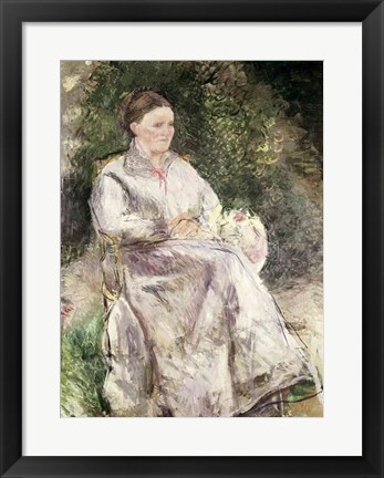 Framed Portrait of Julie Velay, Wife of the Artist, c.1874 Print