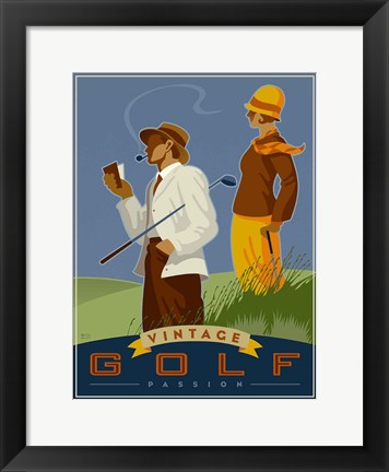 Framed Vintage Golf - Passion Print