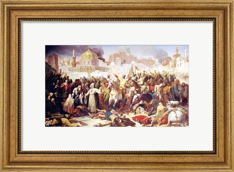 Framed Taking of Jerusalem by the Crusaders Print