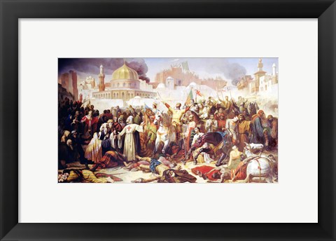 Framed Taking of Jerusalem by the Crusaders Print
