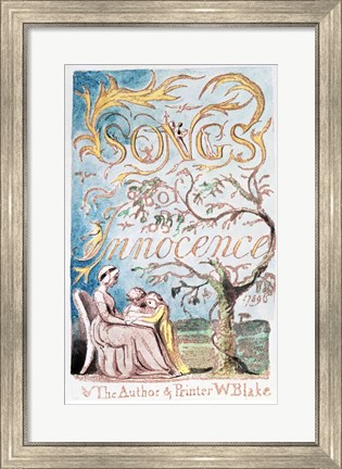 Framed Songs of Innocence; Title Page, 1789 Print