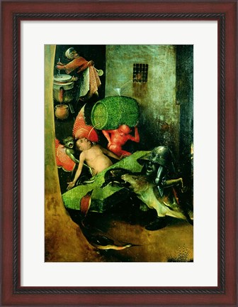 Framed Last Judgement (Altarpiece): Detail of the Cask Print