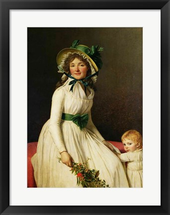 Framed Madame Pierre Seriziat with her Son Print