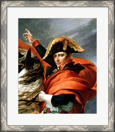 Framed Napoleon Crossing the Alps, detail Print