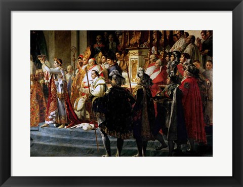 Framed Consecration of the Emperor Napoleon and the Coronation of the Empress Josephine, Throne Detail Print