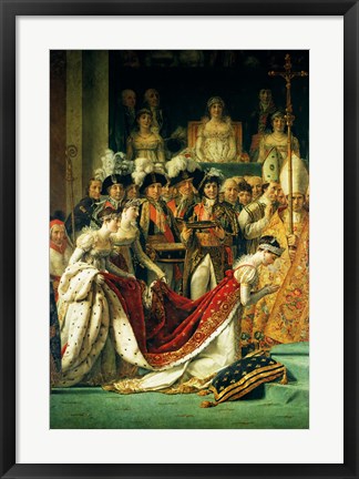 Framed Consecration of the Emperor Napoleon and the Coronation of the Empress Josephine, detail Print