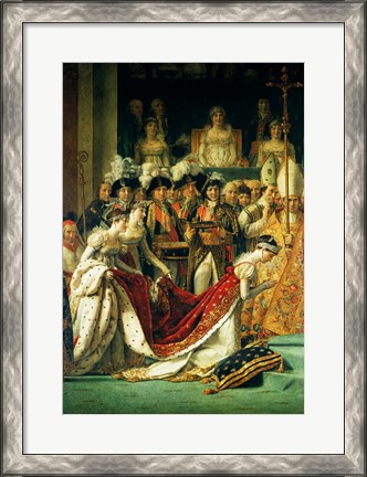 Framed Consecration of the Emperor Napoleon and the Coronation of the Empress Josephine, detail Print