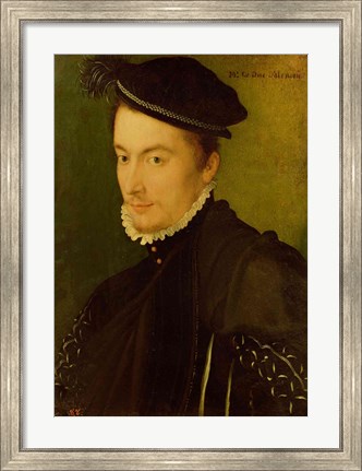 Framed Portrait presumed to be Hercule-Francois de France Print