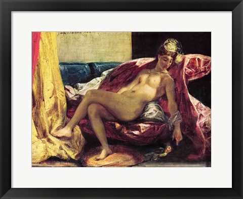 Framed Reclining Odalisque Print