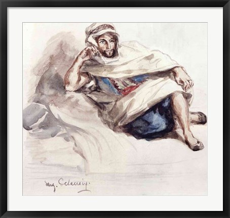Framed Seated Arab Print