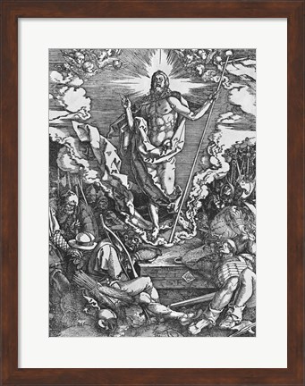 Framed Resurrection, from &#39;The Great Passion&#39; series, 1510 Print