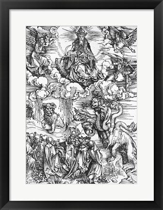 Framed Scene from the Apocalypse, The seven-headed and ten-horned dragon Print