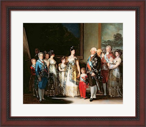 Framed Charles IV and his family, 1800 Print