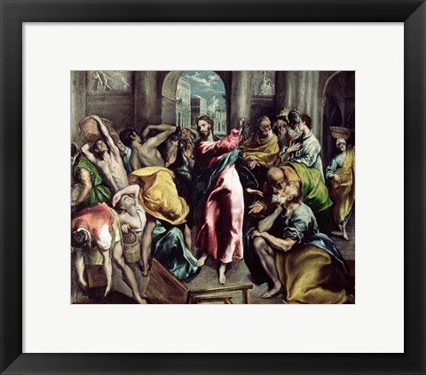 Framed Christ Driving the Traders from the Temple, c.1600 Print