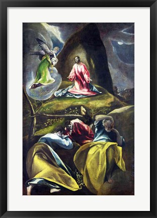 Framed Christ in the Garden of Olives Print
