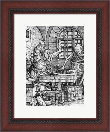 Framed Death and the Rich Man Print