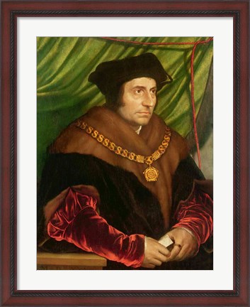 Framed Portrait of Sir Thomas More Print